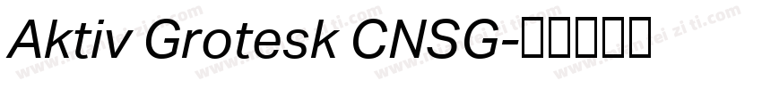 Aktiv Grotesk CNSG字体转换